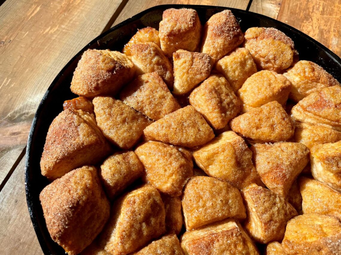 cast iron skillet monkey bread