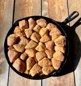 cast iron skillet baked monkey bread